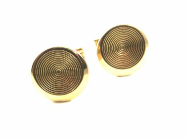 True Vintage Goldtone Cufflinks Unmarked 100714e