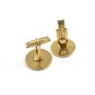 True Vintage Goldtone Cufflinks Unmarked 100714e