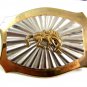 Western Cowboy Rodeo Bowing Horse 2 Tone Belt Buckle
