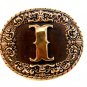 Vintage Solid Brass Initial or Letter I Belt Buckle