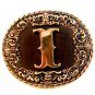 Vintage Solid Brass Initial or Letter I Belt Buckle