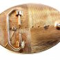 Vintage Silvertone & Brown Stone Belt Buckle