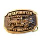 Vintage Firefighter 1910 Seagrave Brass Belt Buckle