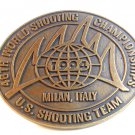 1994 46th World Shooting Championship U.S. Team Belt Buckle Milan Italy