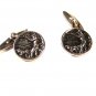 Small Vintage Silvertone Hunter & Bird Dog Button Cufflinks Unbranded 72315