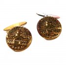 Vintage United States Capitol Building Goldtone Button Cufflinks Unbranded 72315