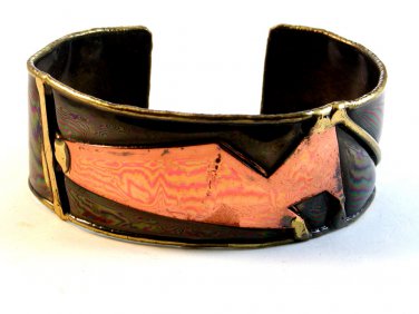 Vintage Modernist Style Copper Bracelet