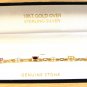 Sterling Silver  w/ 18K Gold Overlay & Natural Stones Bracelet MIB