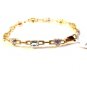 Sterling Silver  w/ 18K Gold Overlay & Natural Stones Bracelet MIB