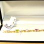 Sterling Silver w/ 18K Gold Overlay & Natural Stones Bracelet MIB