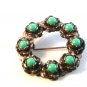 Vintage American Sterling & Turquoise Brooch