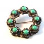 Vintage American Sterling & Turquoise Brooch
