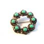 Vintage American Sterling & Turquoise Brooch
