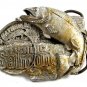 1982 I'd Rather Be Fishing Salmon Belt Buckle by M&M Limited 82614