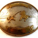 Vintage Cowboy Rodeo Western Calf Roping Belt Buckle