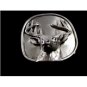 Buck Deer Antlers Rack Pewter Belt Buckle by KEV Made in USA 6514 Old New Stock