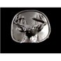 Buck Deer Antlers Rack Pewter Belt Buckle by KEV Made in USA 6514 Old New Stock
