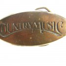 Vintage Solid Brass Country Music Belt Buckle By BBB 62915