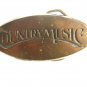 Vintage Solid Brass Country Music Belt Buckle By BBB 62915