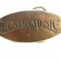 Vintage Solid Brass Country Music Belt Buckle By BBB 62915