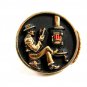 1950'S Reading By The Old Pot Bellied Stove Tie Clasp By Hickok USA 102914