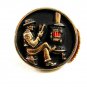 1950'S Reading By The Old Pot Bellied Stove Tie Clasp By Hickok USA 102914