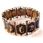 Vintage Siam Sterling Niello Dancers Elephants Bracelet