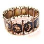 Vintage Siam Sterling Niello Dancers Elephants Bracelet