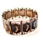 Vintage Siam Sterling Niello Dancers Elephants Bracelet