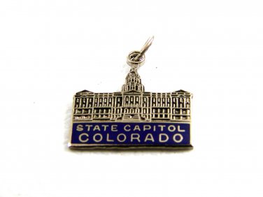 1960's State Capitol of Colorado Enameled Charm 61214