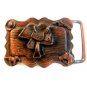 Vintage Western Rodeo Horse Saddle Belt Buckle