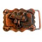 Vintage Western Rodeo Horse Saddle Belt Buckle