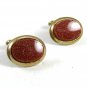 1960's-70s Goldtone & Goldstone Cufflinks By Mr. Tara 111414