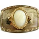 Western Cowboy Silvertone White Agate Belt Buckle 10272013gh
