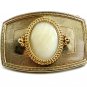 Western Cowboy Silvertone White Agate Belt Buckle 10272013gh