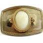 Western Cowboy Silvertone White Agate Belt Buckle 10272013gh