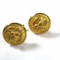 Vintage Goldtone American Eagle Military Cufflinks Unbranded 71015