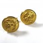 Vintage Goldtone American Eagle Military Cufflinks Unbranded 71015