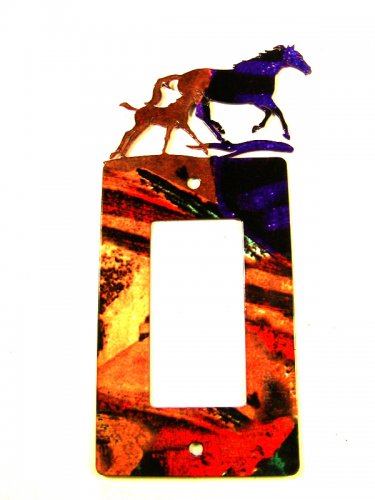 Mama & Baby Colt Single Rocker Switch Cover Plate by Steel Images USA 6815