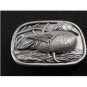 Duck In Grasslands Pewter Belt Buckle by KEV Made in USA 6514 Old New Stock