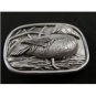 Duck In Grasslands Pewter Belt Buckle by KEV Made in USA 6514 Old New Stock