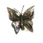 Vintage Mexican Sterling & Abalone Butterfly Brooch Signed Old Eagle Mark 102014