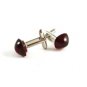 Unmarked Silvertone & Red Cufflinks 11062013yyu