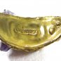 Vintage Signed Designer Costume Goldtone & Amythest Bracelet 62915