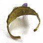 Vintage Signed Designer Costume Goldtone & Amythest Bracelet 62915