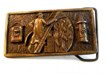 Vintage Fireman Ladder Belt Buckle