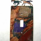 2 Wild Horses Running Free Single Switch Cover by LaZart 030315AA