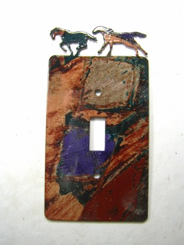 2 Wild Horses Running Free Single Switch Cover by LaZart 030315AA