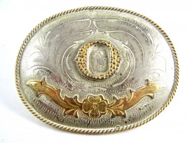 Silver Strike Initial Letter O Western Belt Buckle 11142013