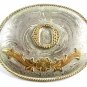Silver Strike Initial Letter O Western Belt Buckle 11142013